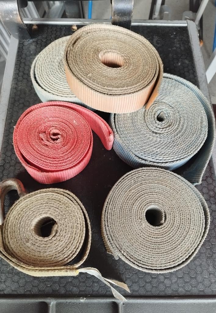 Hijsbanden. en Stroppen. Spanbanden, Ophalen of Verzenden, Gebruikt