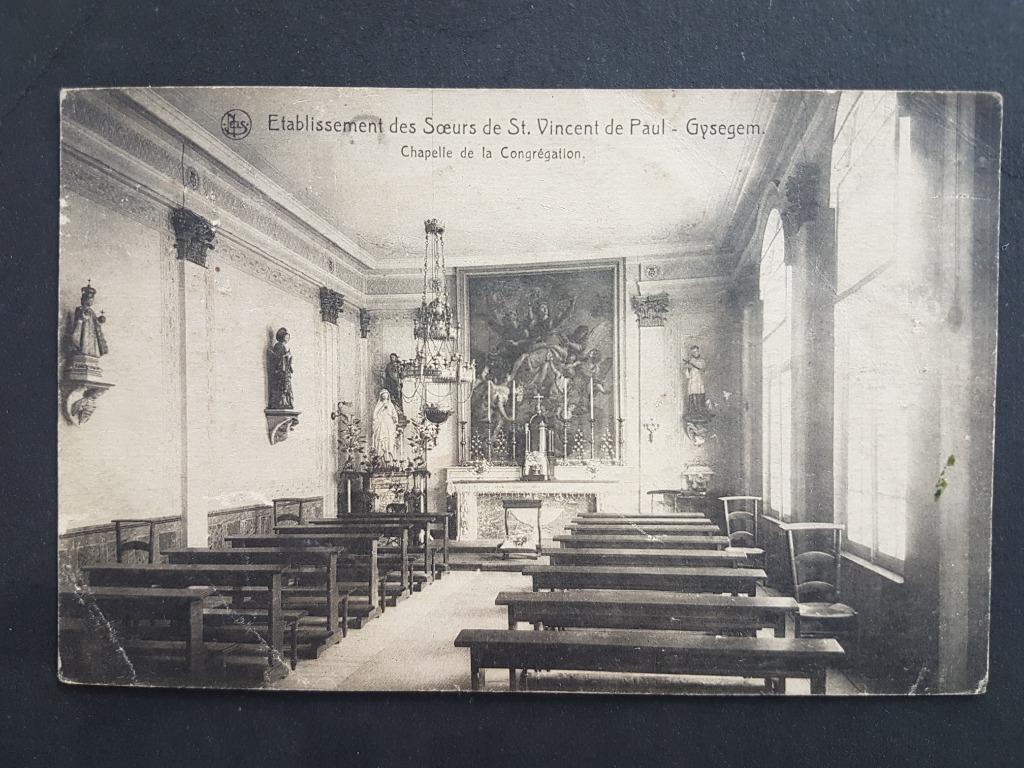 Postkaart Gijzegem Gysegem Etablissement St Vincent de Paul, Verzamelen, Postkaarten | België, Gelopen, Oost-Vlaanderen, 1920 tot 1940