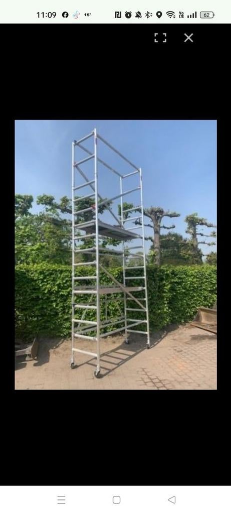 Te huur rolsteiger., Bricolage & Construction, Échafaudages, Enlèvement ou Envoi, Comme neuf