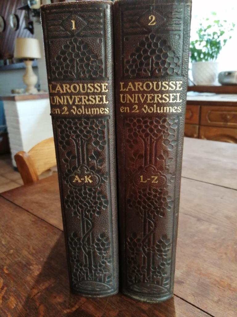 Dictionnaire LAROUSSE UNIVERSEL 1923. 2 tomes, Livres, Larousse, Enlèvement, Utilisé, Français