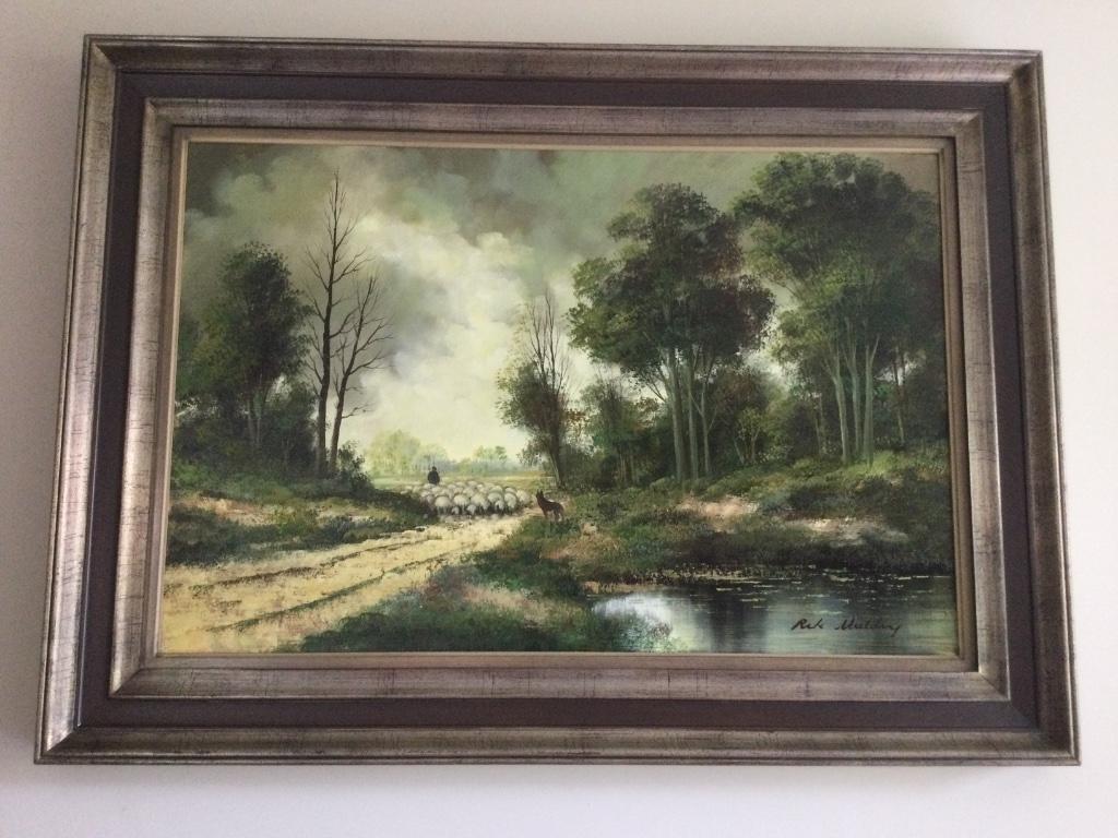 Schilderij “Rik Mulders” met mooie kader, Enlèvement