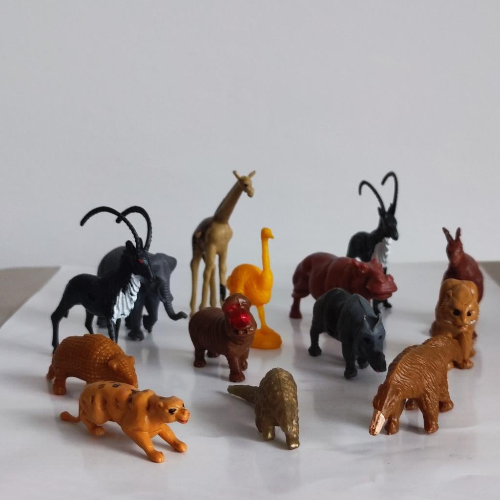 Lot de 14 figurines miniatures des animaux de la jungle, Collections, Enlèvement ou Envoi, Comme neuf