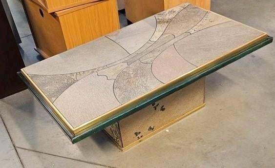 Design salontafel brutalist, Ophalen, Gebruikt, 100 tot 150 cm, 50 tot 100 cm