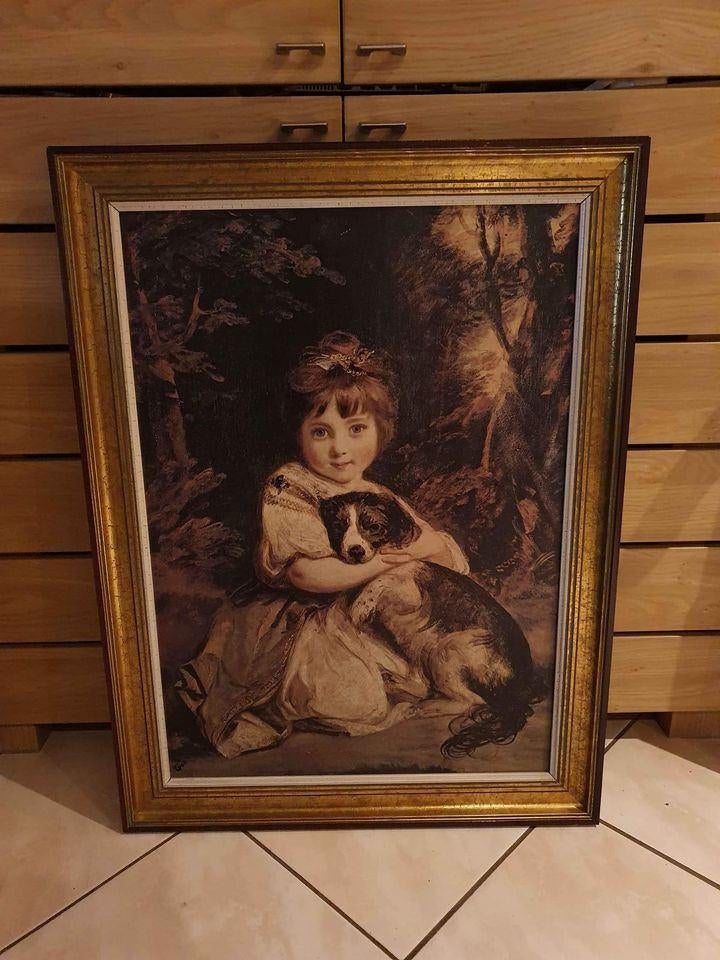 Tableau d une enfant et son chien, Antiquités & Art, Enlèvement