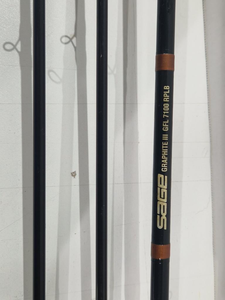 Sage 7100 rplb met 2 toppen , 10 ft  #7 , resevoir hengel, Watersport en Boten, Hengelsport | Vliegvissen, Ophalen of Verzenden