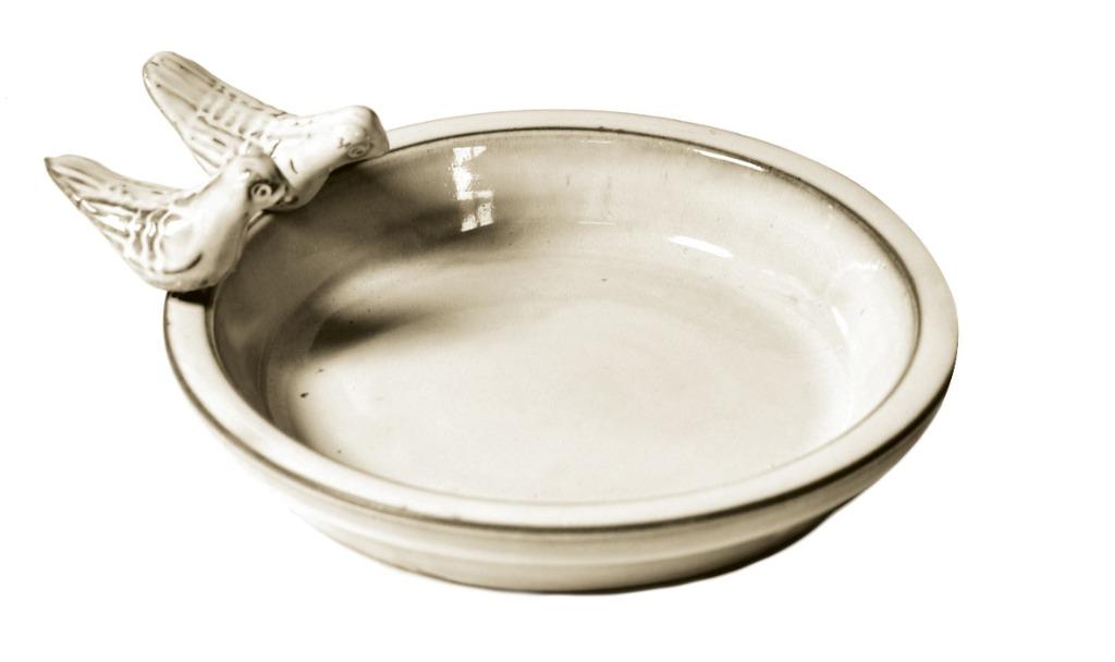 VOGELBAD ROND OLD WHITE GROOT Nieuw, Ophalen of Verzenden, Nieuw