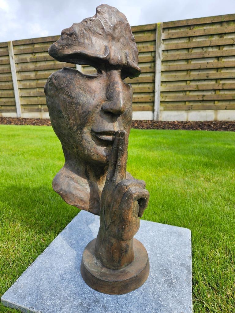 BRONZEN KUNST BEELD GEZICHT ZEER LAGE VERKOOPPRIJS TOP!, Ophalen