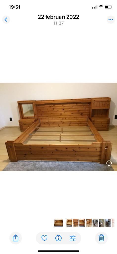 Twee persoons bed, Huis en Inrichting, Slaapkamer | Bedden, Ophalen, Gebruikt, Overige kleuren, Tweepersoons