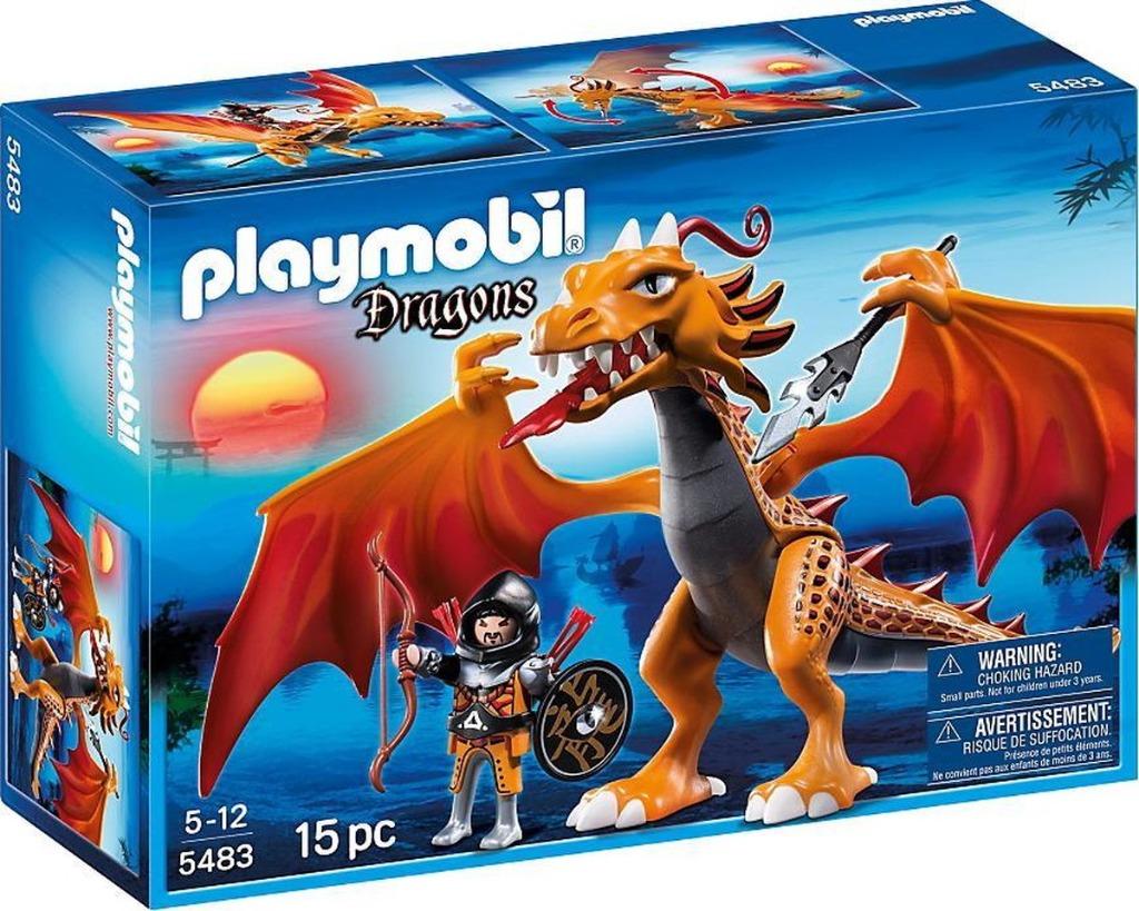 Playmobil 5483 Gouden draak met soldaat, Ophalen of Verzenden, Gebruikt, Complete set