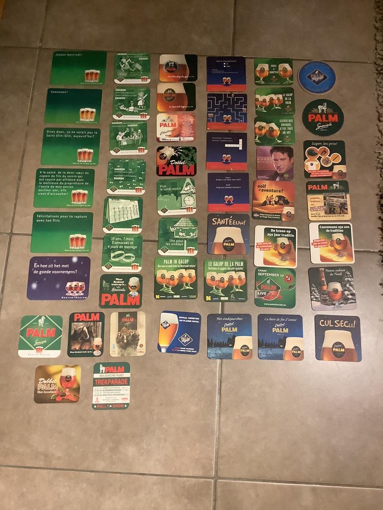 Lot 48 sous bocks brasserie Palm, Collections, Marques de bière, Comme neuf