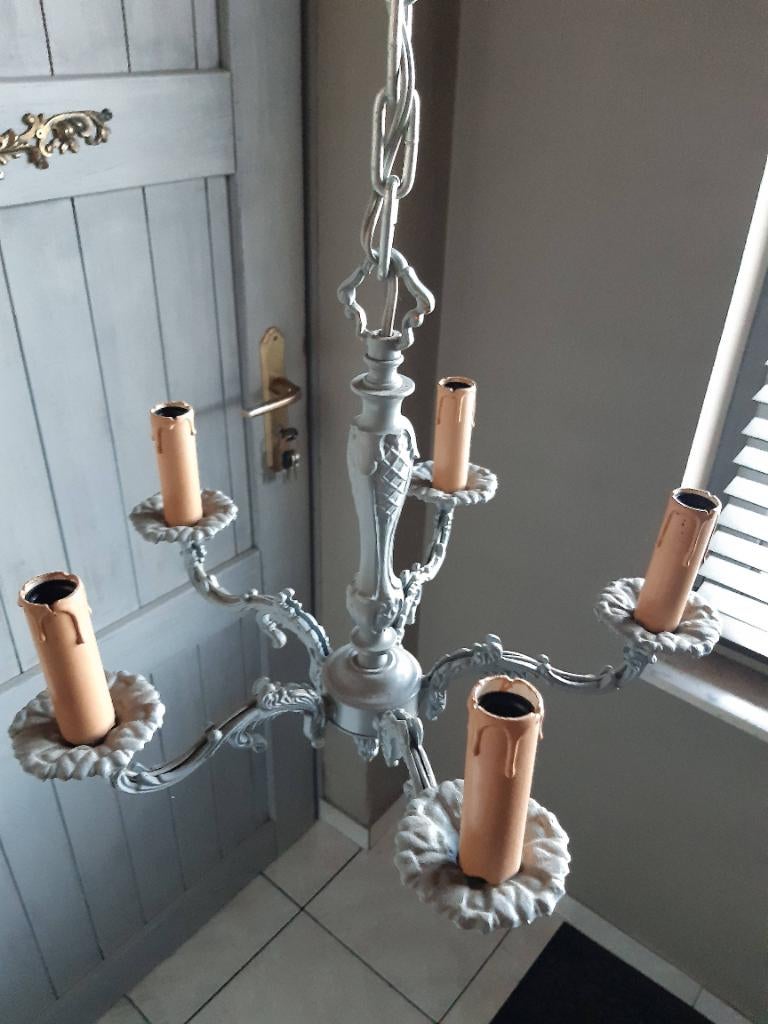 Luster kroonluchter, Ophalen of Verzenden, Zo goed als nieuw, Metaal, Landelijk