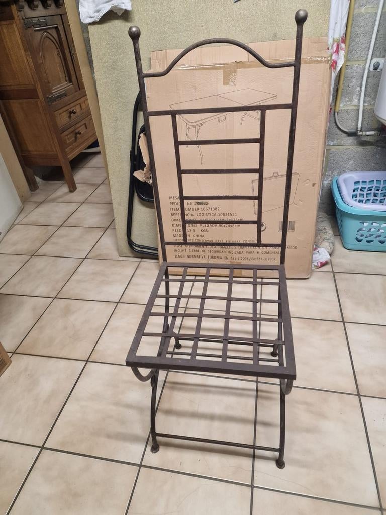 Chaises fer forgé fait main, Jardin & Terrasse, Enlèvement, Comme neuf