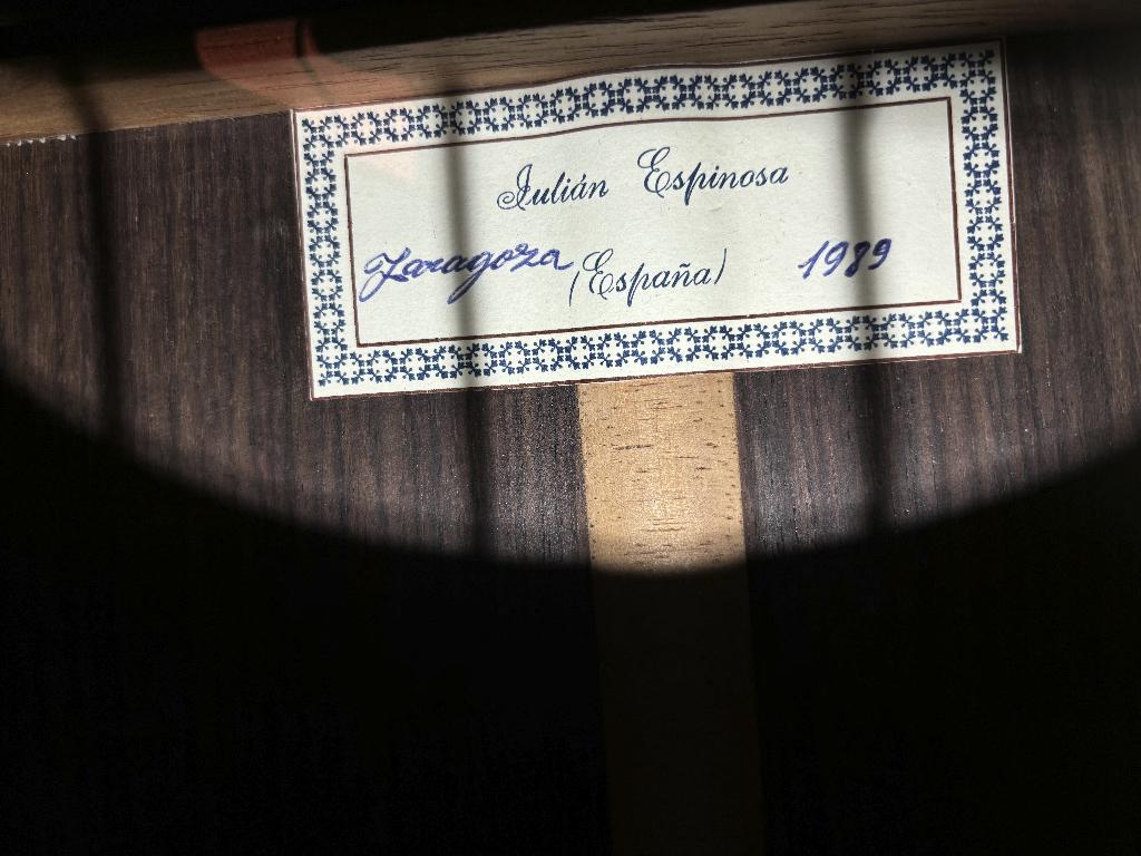 Guitare classique fabriquée à la main Julian Espinosa (1989), Enlèvement ou Envoi, Comme neuf, Guitare classique ou espagnole