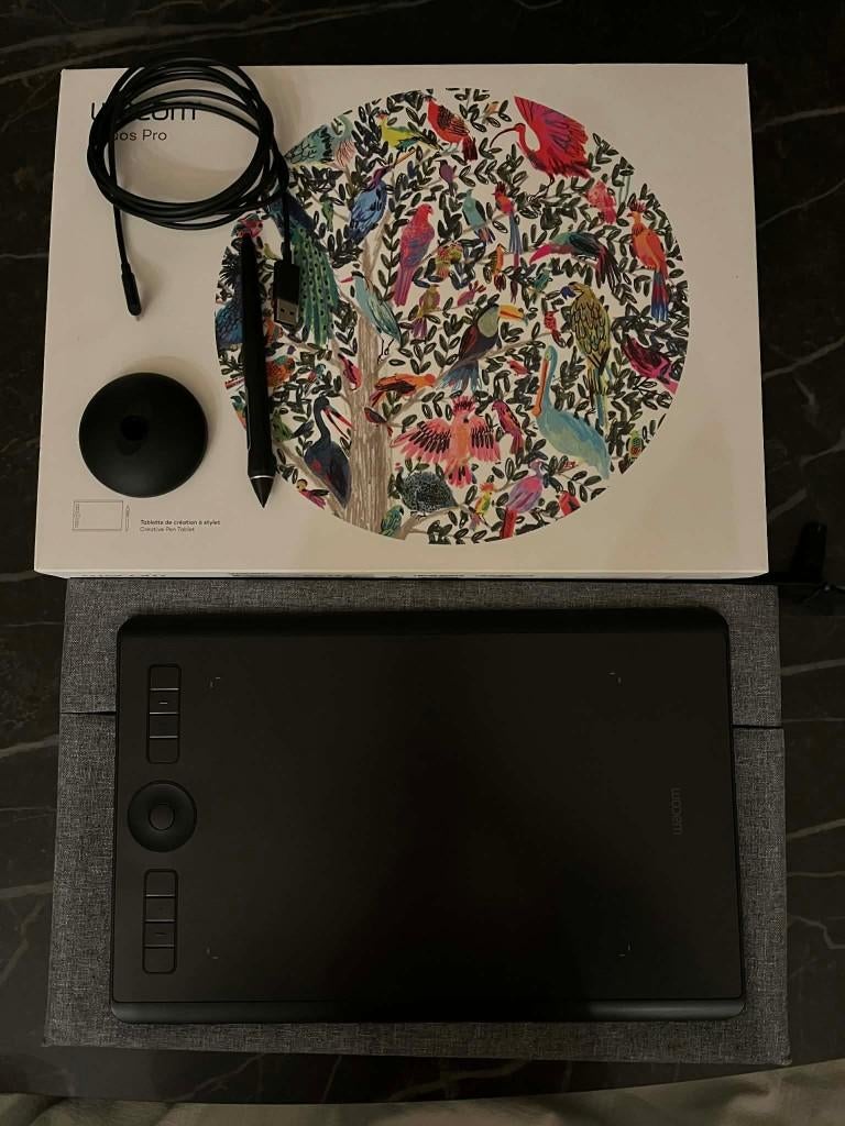 Wacom Intuos Pro M met soft case, Gebruikt, Multi-touch, Ophalen of Verzenden, Wacom