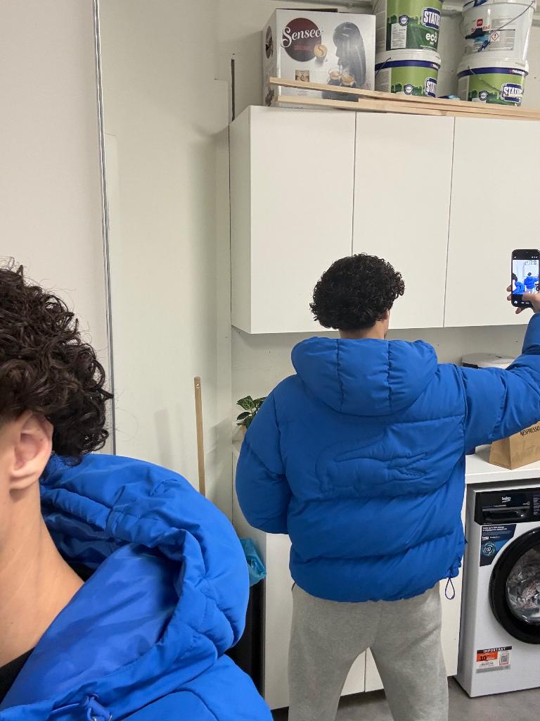 Doudoune Lacoste Bleu M, Enlèvement ou Envoi, Lacoste, Porté, Bleu