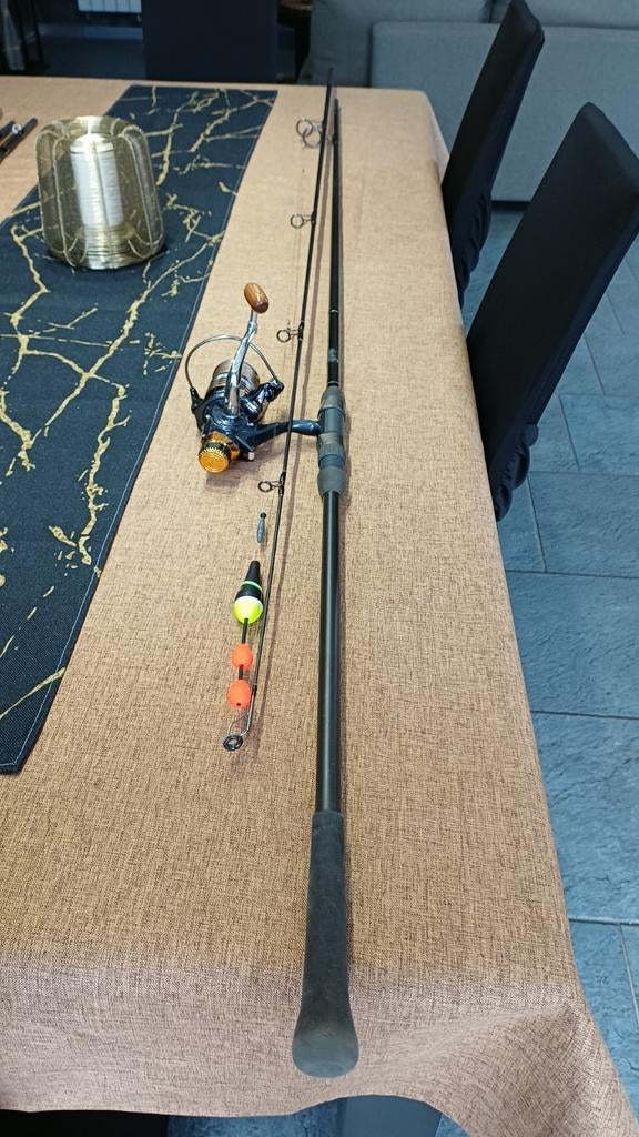 vend ensemble carpe utilisée pour le carnassier 3,60m, Enlèvement, Moulinet