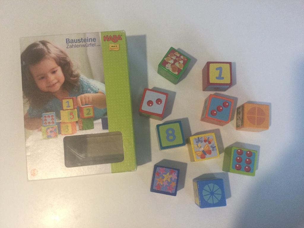 Getallen bouwstenen blokken haba, Kinderen en Baby's, Ophalen of Verzenden, Zo goed als nieuw, Overige merken