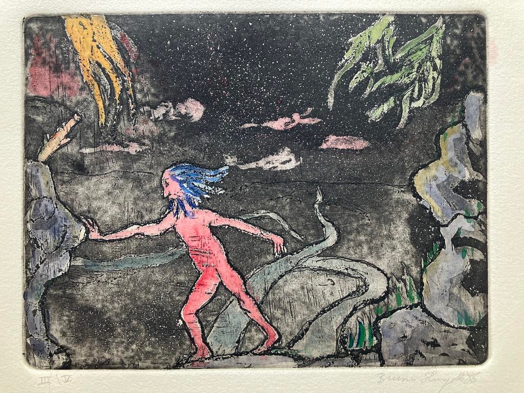 Kleurets Bruno Sluydts (1956-2022), Antiek en Kunst, Kunst | Etsen en Gravures, Ophalen of Verzenden