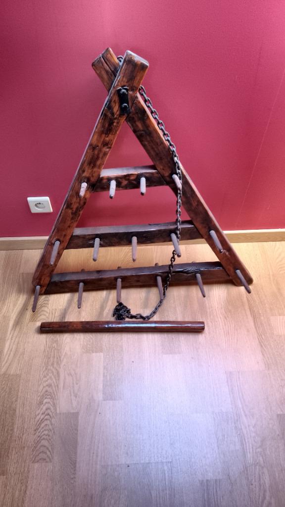 À vendre : Herse décorative en bois (rénovée), Antiquités & Art, Curiosités & Brocante, Enlèvement