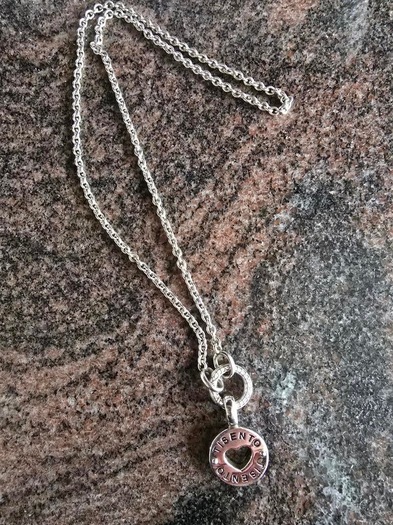 Massief zilver ketting met hanger Ti Sento, Bijoux, Sacs & Beauté, Enlèvement ou Envoi, Argent, Argent, Avec pendentif