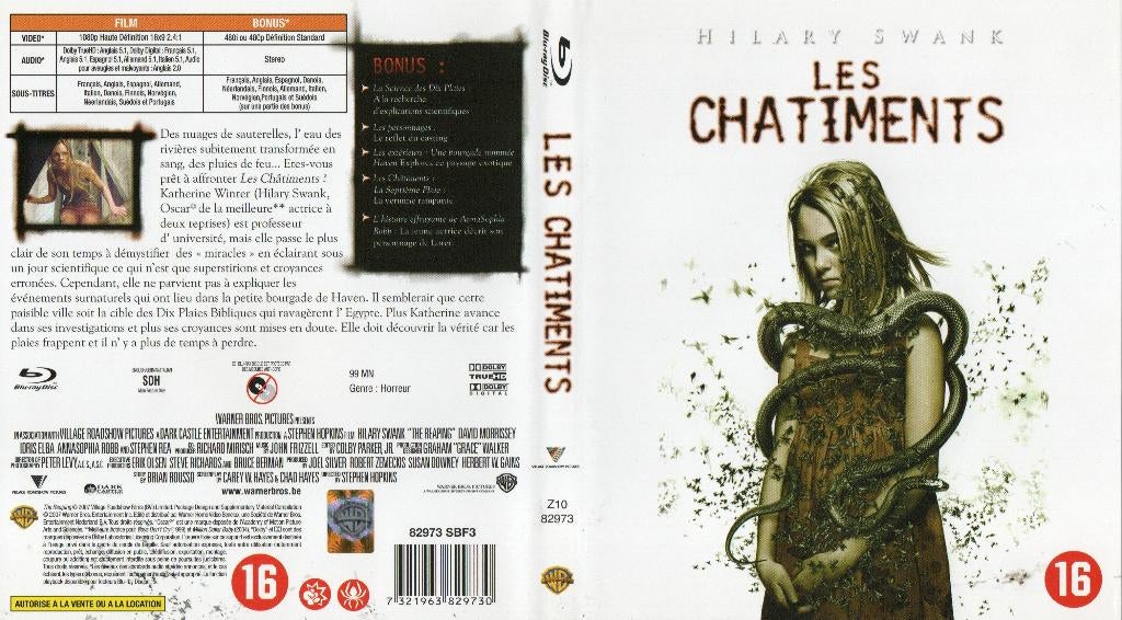 les chatiments (the reaping) (blu-ray) neuf, Enlèvement ou Envoi, Comme neuf, Horreur