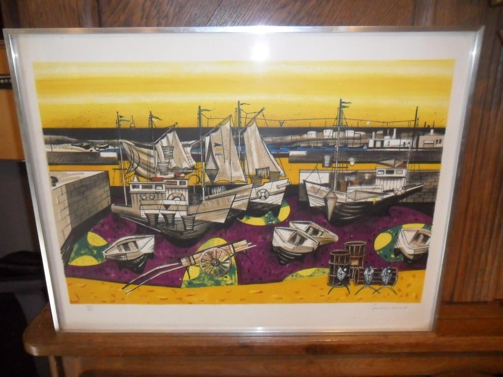 Lithografie van Gustave Camus (Châtelet 1914-1984 Mons), Ophalen of Verzenden