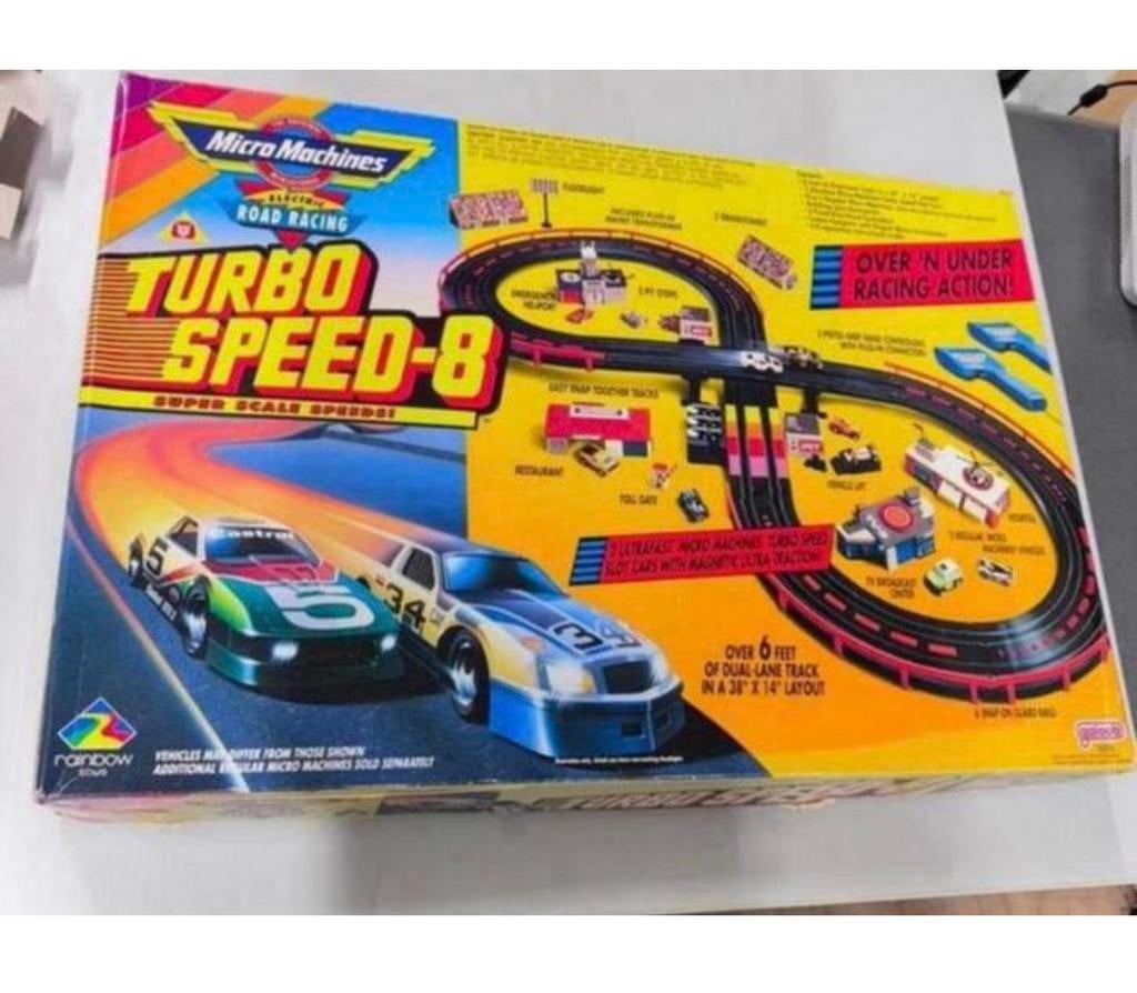 Vintage racebaan Micro Machines Road-Racing Turbo Speed-8, Verzamelen, Speelgoed, Zo goed als nieuw, Ophalen of Verzenden