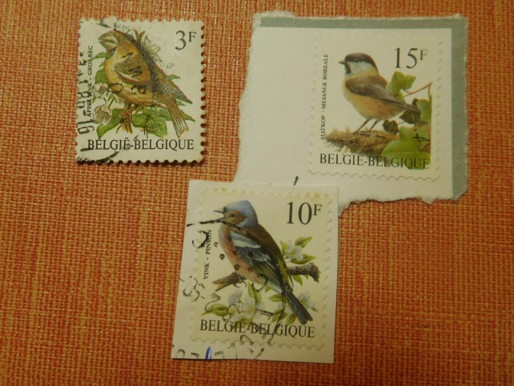 Belgische postzegels vogels, Ophalen
