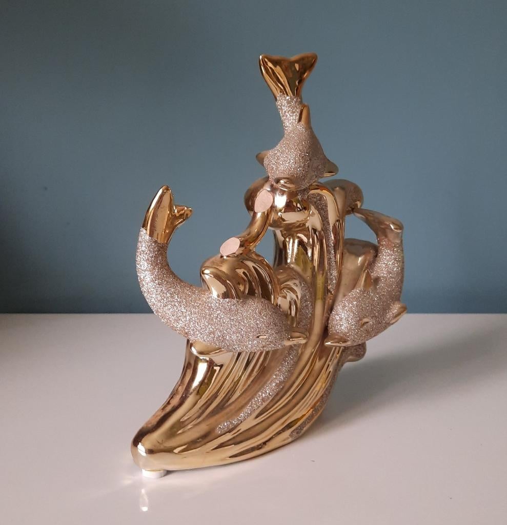 Decoratie dolfijnen beeld, Verzamelen, Ophalen of Verzenden, Dier