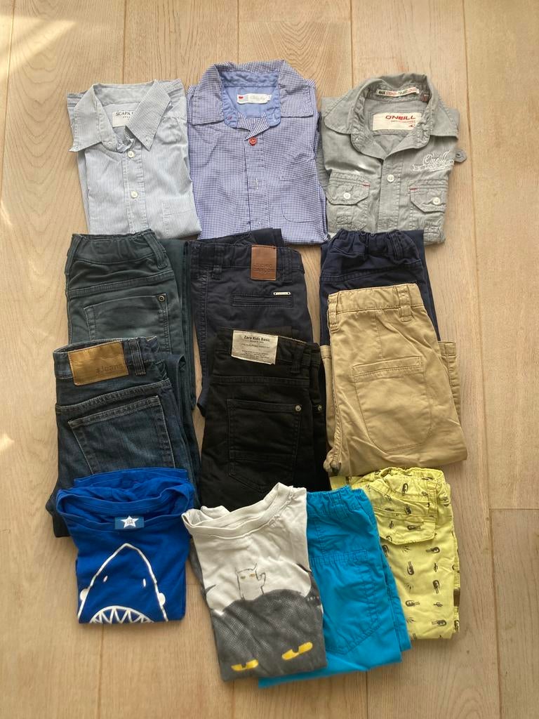 Pakket (13 stuks) jongenskledij maat 128-134, Enlèvement ou Envoi, Utilisé, Taille 128