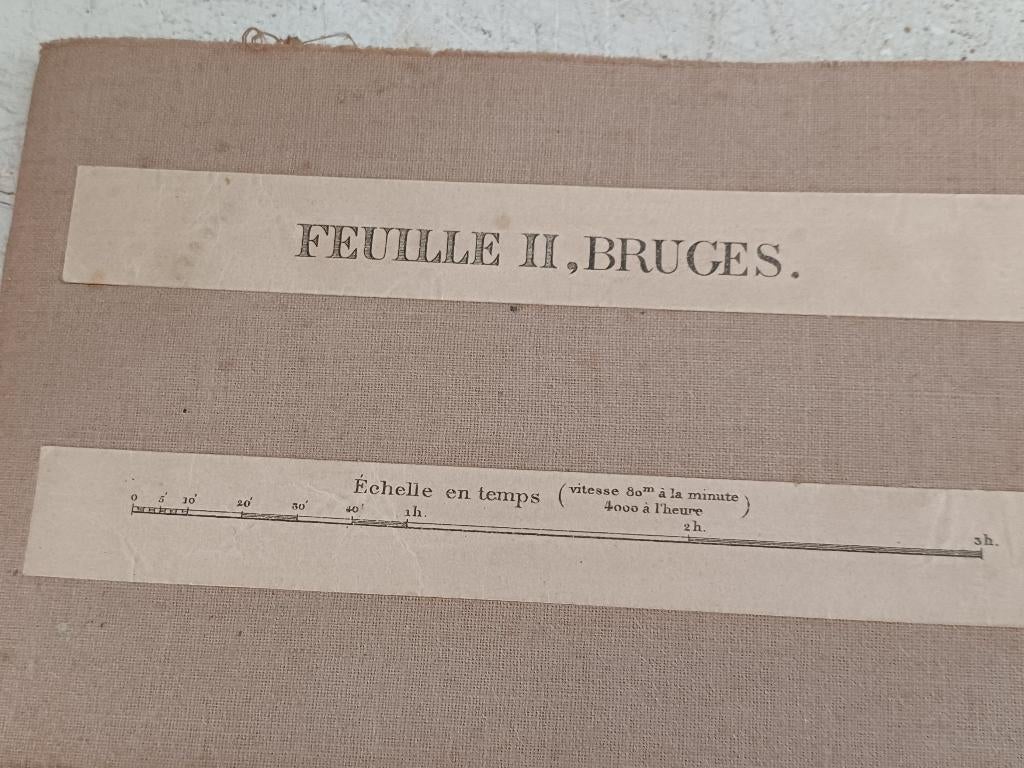 Militaria ww1 canvaskaart Brugge sector 1912, Ophalen of Verzenden, Landmacht, Overige typen