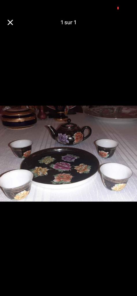 service à thé asiatique décoratif, Antiquités & Art, Antiquités | Services (vaisselle) complet, Enlèvement ou Envoi