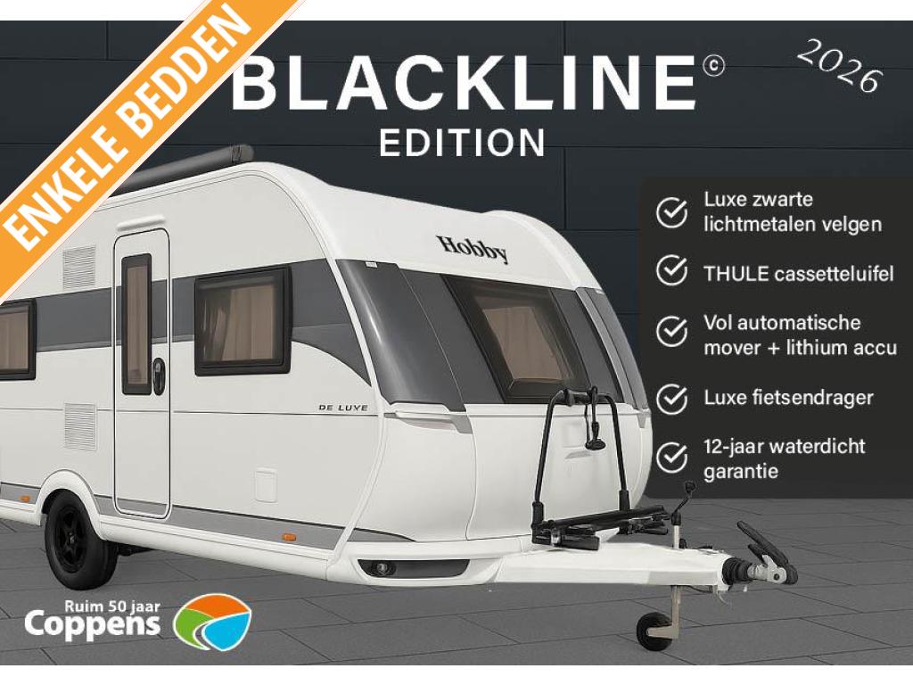 Hobby On Tour 460 DL 2026 BLACKLINE ACTIE!, Caravans en Kamperen, Caravans, Hobby, Treinzit, Tot en met 3, Schokbreker