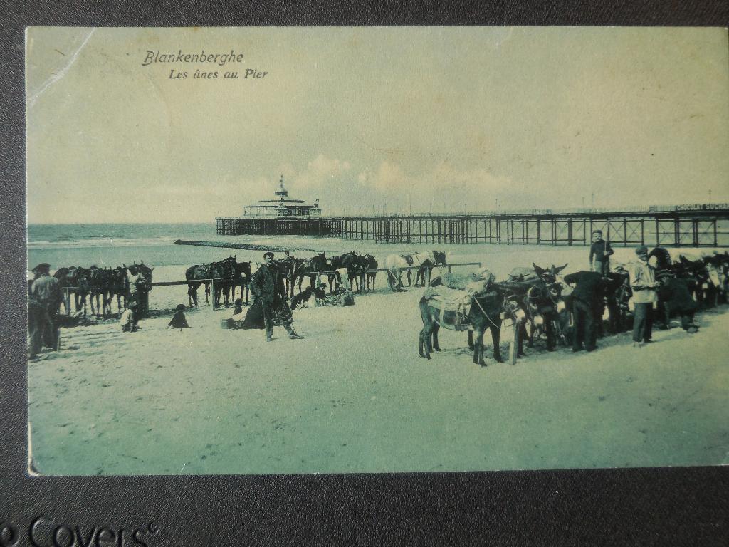 postkaart Blankenberge    Les au Pier, Verzenden, Voor 1920, Gelopen, West-Vlaanderen