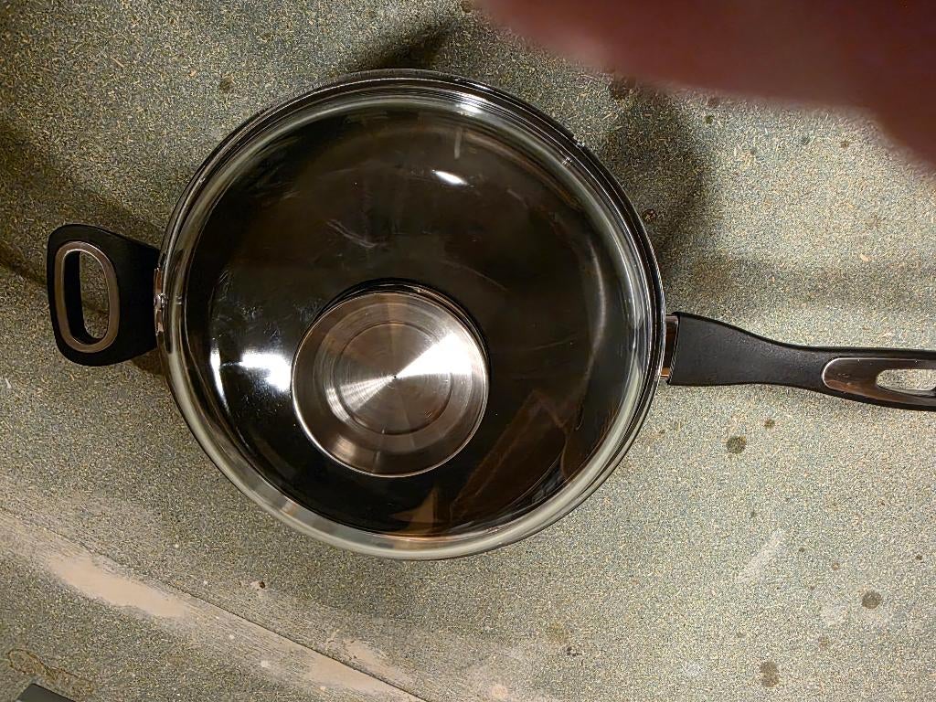 Bratpfanne Durchmesser 32cm mit Glasdeckel, Overige materialen, Ophalen of Verzenden, Zo goed als nieuw, Keramische plaat