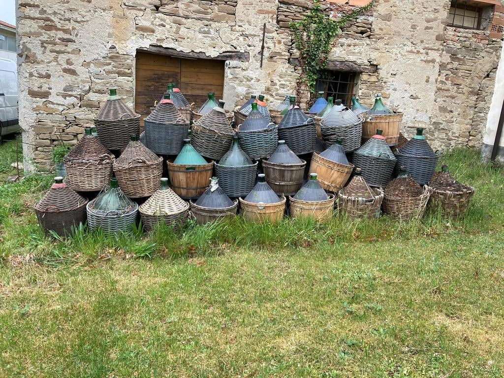 Lot van 10 Dame jeanne wijnflessen XXL, Enlèvement