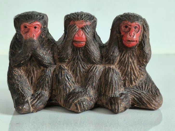 Drie wijze apen, Banko Ware stijl, Japan, Ophalen of Verzenden