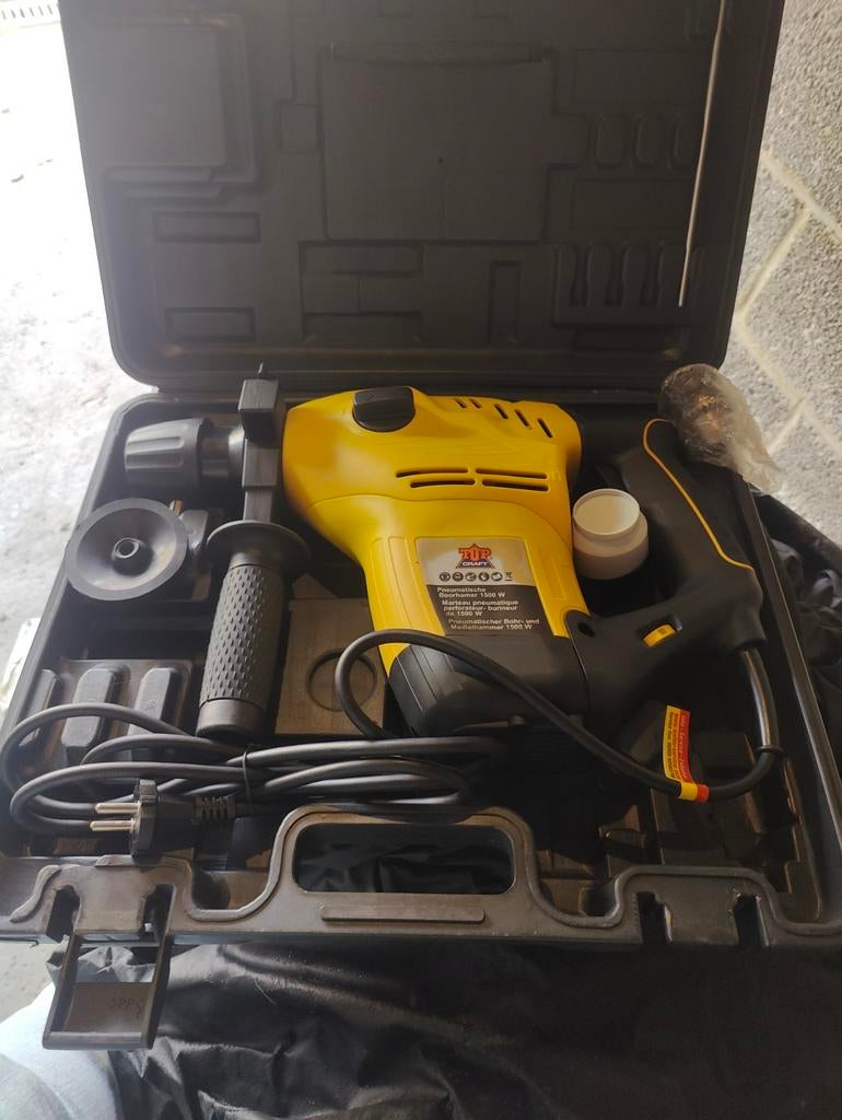 Marteau rotatif pneumatique Top Craft (1500 W), Enlèvement, Comme neuf, 600 watts ou plus, Mécanisme de percussion