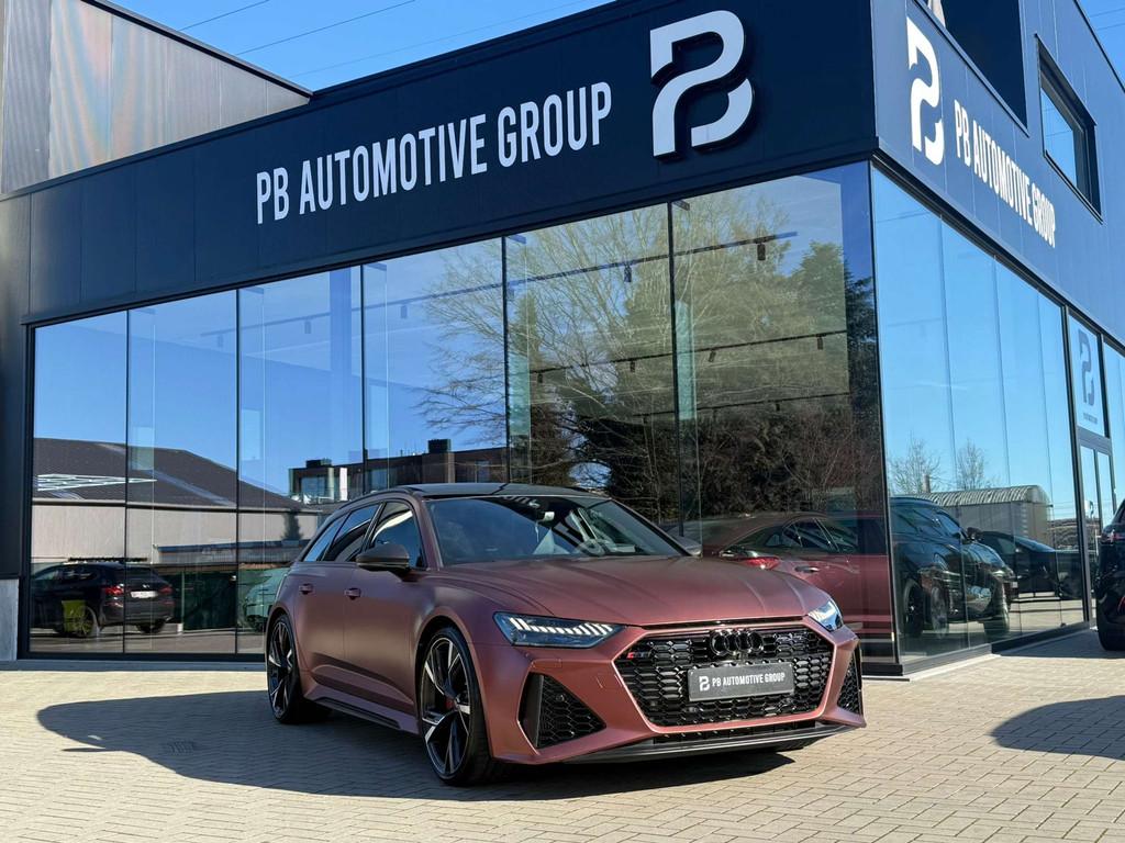 Audi RS6 Performance-Pano-Gekoeld/Verwarmt-360cam-Lichtevr, Auto's, Automaat, Gebruikt, RS6, Leder