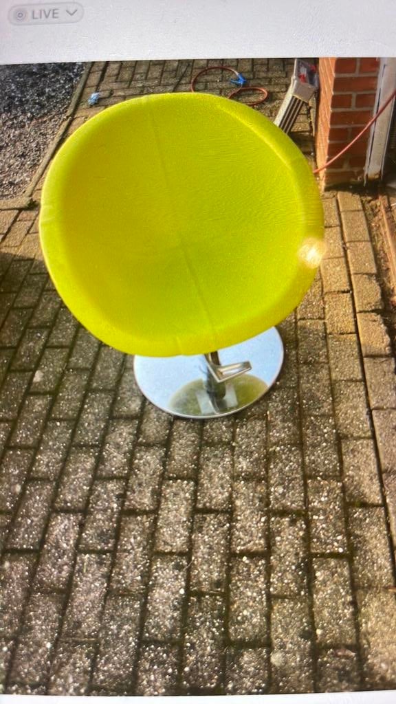 Kappersstoel met pomp, Ophalen, Zo goed als nieuw, Overige kleuren, Eén