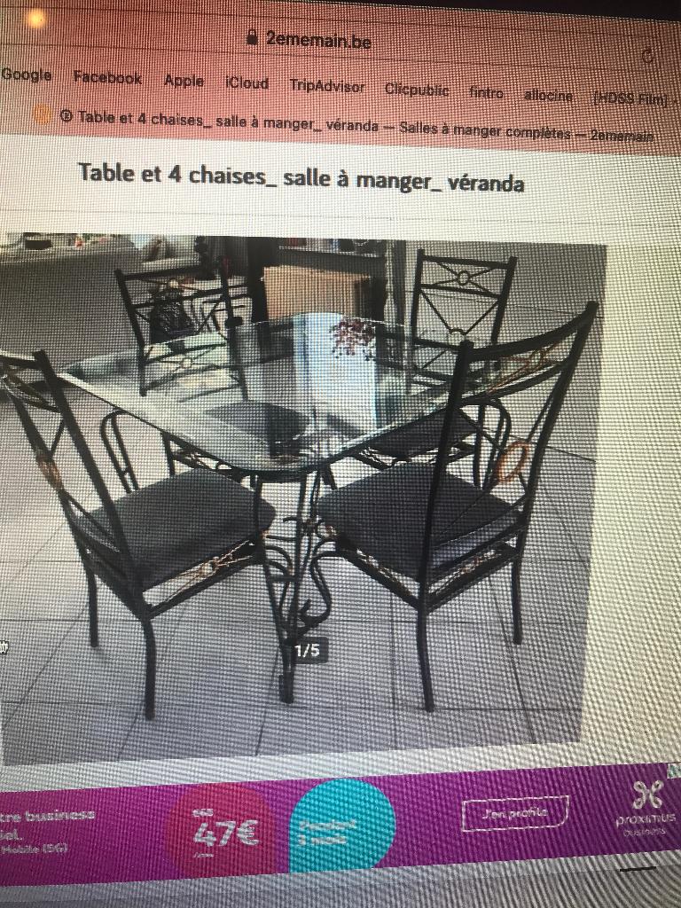 Table de salle manger, Maison & Meubles, 100 à 150 cm, Quatre personnes, Carré, Enlèvement