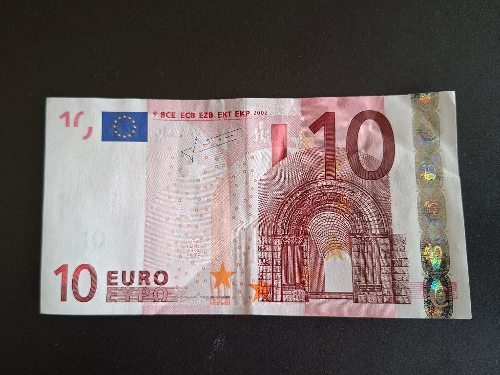 2002 Griekenland 10 euro oude serie Trichet code N022, Verzenden, Griekenland, 10 euro, Los biljet