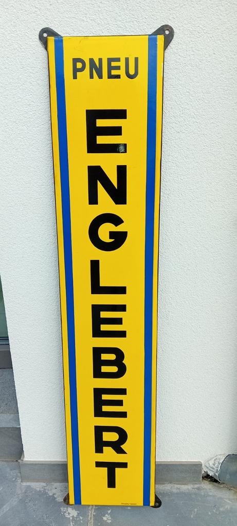 Panneau publicitaire en émail ENGLEBERT pour pneus de voitur, Collections, Marques & Objets publicitaires, Enlèvement ou Envoi