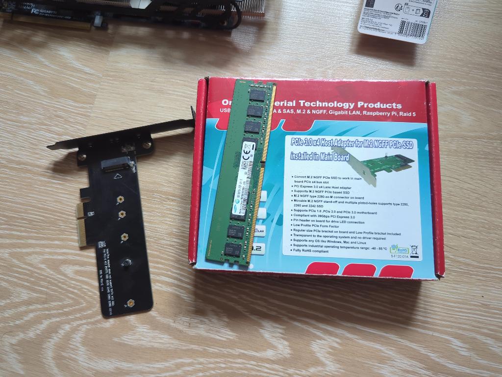 Pci e naar nvme kaarten x2, Informatique & Logiciels, Disques durs, Enlèvement, Utilisé