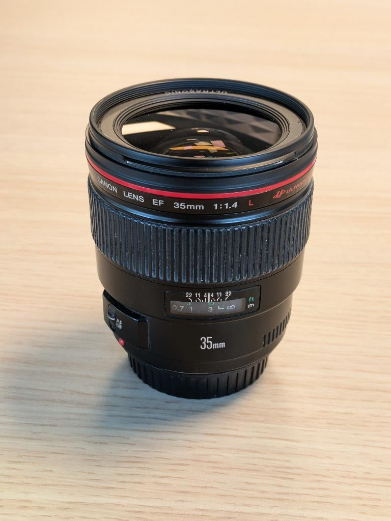 Canon EF 35mm 1.4 L, Audio, Tv en Foto, Foto | Lenzen en Objectieven, Ophalen, Gebruikt, Standaardlens