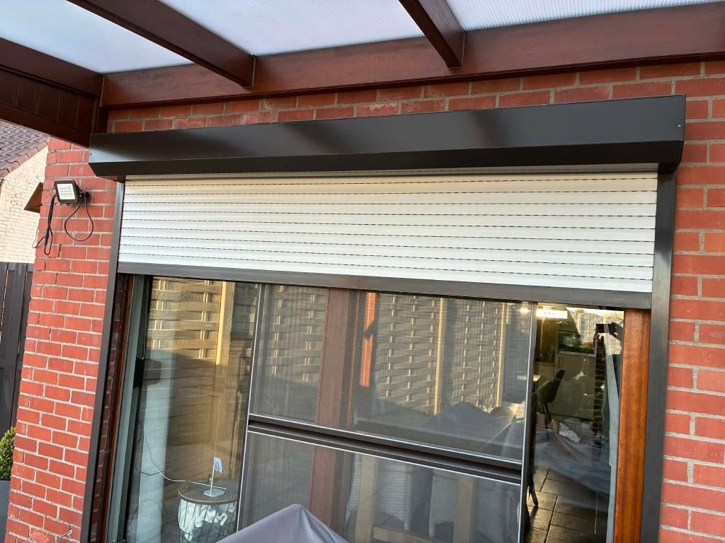 Volet mécanique, Doe-het-zelf en Bouw, Rolluiken, Ophalen, Gebruikt, Bruin