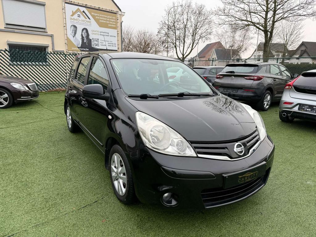 Nissan Note 1.4i AcentaGPSBLEUTOOTH12M GARANTIE, Stof, Zwart, 65 kW, 1546 kg