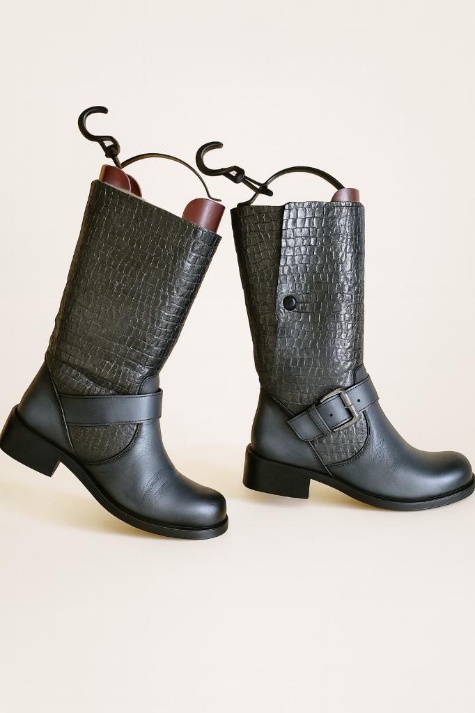 Marc Cain exclusieve leren laarzen maat 37, Kleding | Dames, Schoenen, Zo goed als nieuw, Overige typen, Grijs, Ophalen of Verzenden