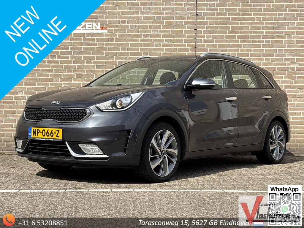 Kia Niro 1.6 GDi Hybrid First Edition | Leder | Climate | Cr, Autos, Kia, Argent ou Gris, Entreprise, 2 kWh, Automatique