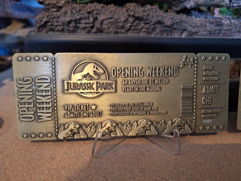 Fanattik jurassic park tickets 7 x, Ophalen
